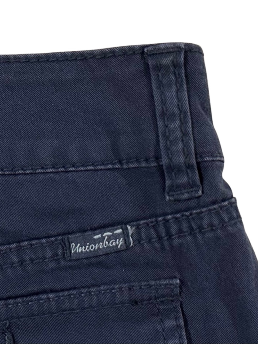 Union Bay Navy Stretch Chino Shorts Women’s Size 9 Mid Rise 3” inseam casual - Picture 4 of 5